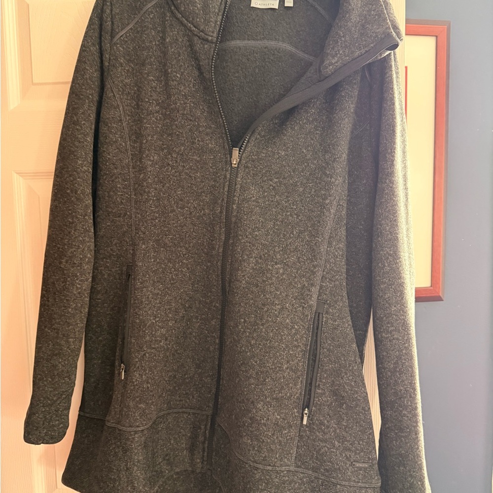Athleta Gray Zip-Up Hoodie XL